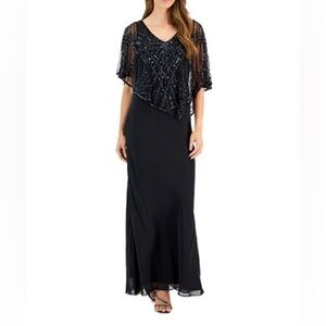 j kara champagne dress J Kara | Dresses | J Kara Champagne Gown With Silver Beading
